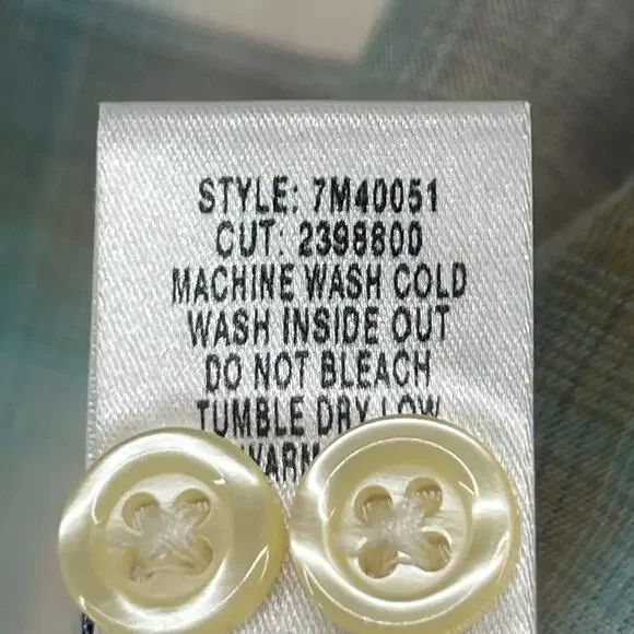 LUCKY BRAND Shirt Mens M Plaid Pearl Snap Front Western Double Layer Cotton Gray - Picture 12 of 15